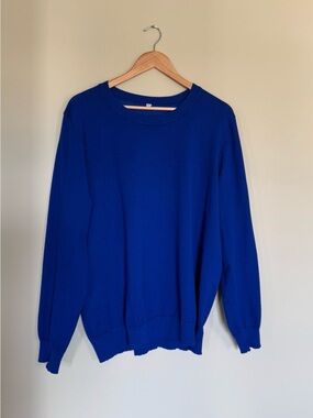 Women’s Royal Blue 100% Viscose Crewneck Sweater 2XL EUC